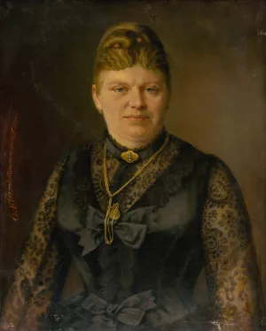 Portrait of a Woman by Georg Fleischmann Oil Painting