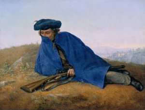 On Outpost by Georg Friedrich Kersting Oil Painting