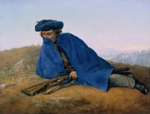 On Outpost by Georg Friedrich Kersting Oil Painting