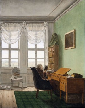 The Cout-chaplain Reinhard's Study by Georg Friedrich Kersting Oil Painting