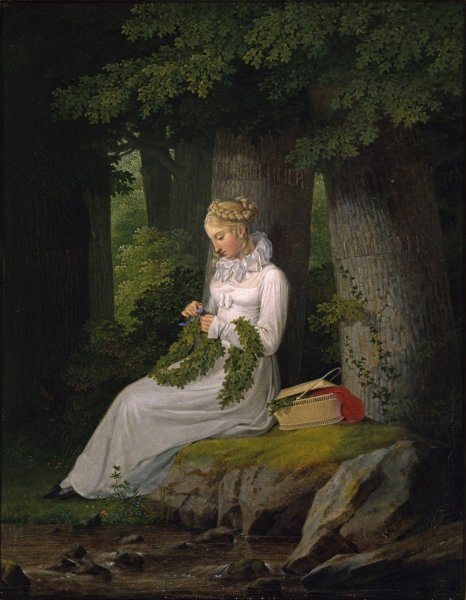 Main Product Photo of The wreath maker  Painting by Georg Friedrich Kersting