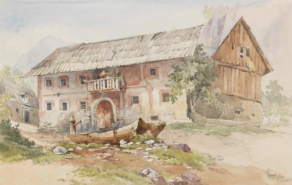 Main Product Photo of A motif from the region of Veldes Painting by Georg Geyer
