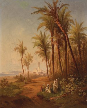 Pilger an der Kuste by Georg Geyer Oil Painting