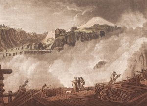 Chute d'eau de Sarp-Foss en Norvege by Georg Haas Oil Painting