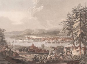 Udsigt over byen Kristiania by Georg Haas Oil Painting