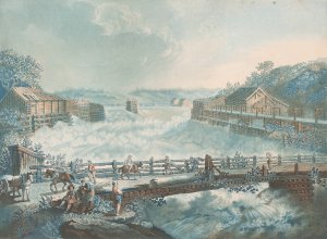 Vue de la premiere chute d'eau de Tisteddal en Norwege by Georg Haas Oil Painting