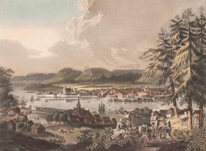 Vue de la ville de Christiania by Georg Haas Oil Painting