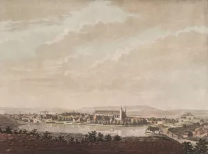 Vue de la ville de Stavanger en Norvege Oil painting by Georg Haas