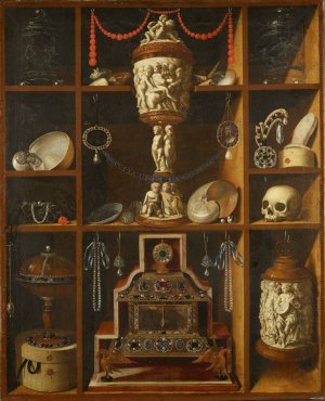 Cabinet of Oddities by Georg Hainz Oil Painting
