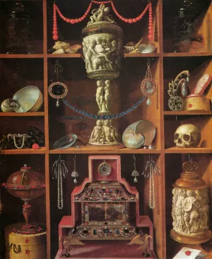 Cabinets of Curiosities by Georg Hinz - Oil Painting Reproduction