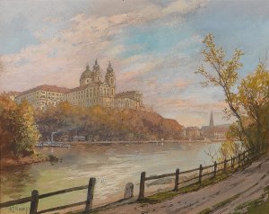 Stift Melk by Georg Janny Oil Painting