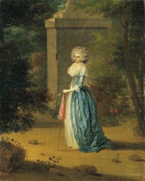 Portrait of Henriette von Holzhausen by Georg Karl Urlaub Oil Painting
