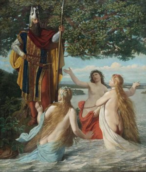 Hagen Bei Den Drei RheintOchtern by Georg Kugler Oil Painting