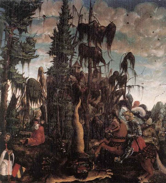 St George Freeing the Princess by Georg Lemberger - Hand-Painted Oil Painting Reproduction