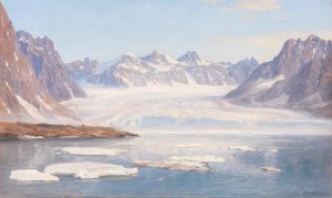 Ansicht eines Gletschers by Georg Macco Oil Painting