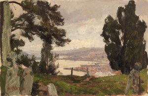 Blick auf den Bosporus bei Konstantinopel by Georg Macco Oil Painting
