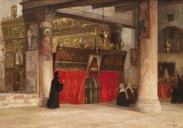 Main Product Photo of Orthodoxe Kirche von Betlehem  Painting by Georg Macco