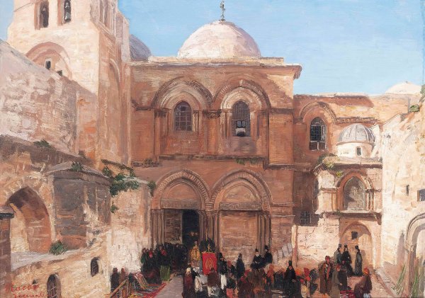 Main Product Photo of The Holy Sepulchre, Jerusalem Painting by Georg Macco