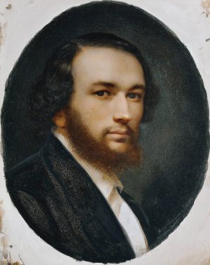 Selbstbildnis by Georg Martin Ignaz Raab Oil Painting