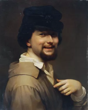 Self-portrait Oil painting by Georg Martin Ignaz Raab
