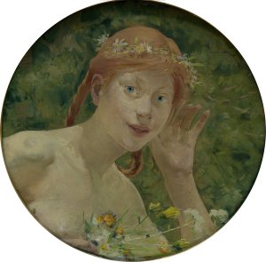 The Telephone by Georg Pauli Oil Painting