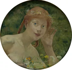 The Telephone by Georg Pauli Oil Painting