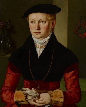 Portrait of a Girl by Georg Pencz Oil Painting