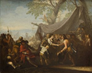 Event at a Military Camp by Georg Philipp Rugendas Oil Painting