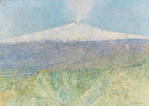Atna im Winter by Georg Sauter Oil Painting