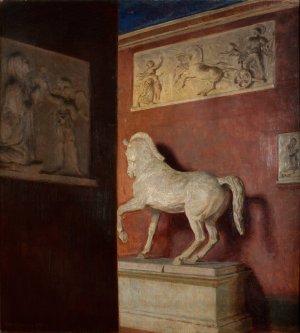 Corner From A Corridor At Thorvaldsens Museum by Georg Seligmann Oil Painting