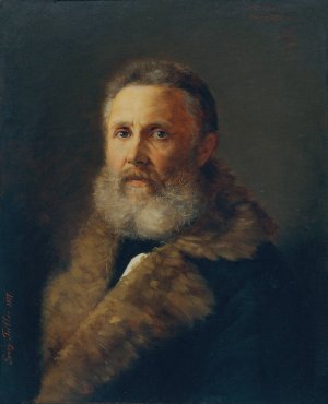 Der Maler Carl Teibler, der Vater des Kunstlers by Georg Teibler Oil Painting