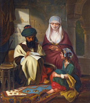 The Scribe by Georg Wilhelm Timm Oil Painting