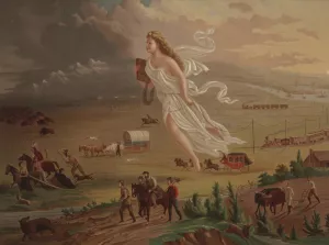 American progress by George A Crofutt Oil Painting