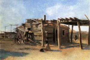 Indian Village, Dakota painting by George A. McKinstry