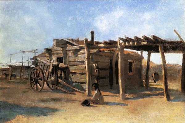 Main Product Photo of Indian Village, Dakota Painting by George A. McKinstry
