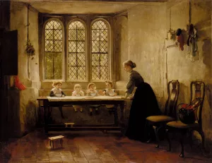 Porridge Time by George Adolphus Storey - Oil Painting Reproduction