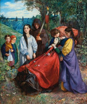 The Bride's Burial by George Adolphus Storey Oil Painting