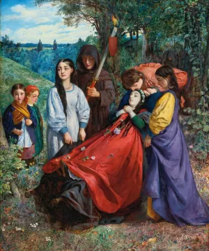 The Bride's Burial by George Adolphus Storey Oil Painting