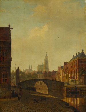 Imaginary View of Arnhem by George Andries Roth Oil Painting