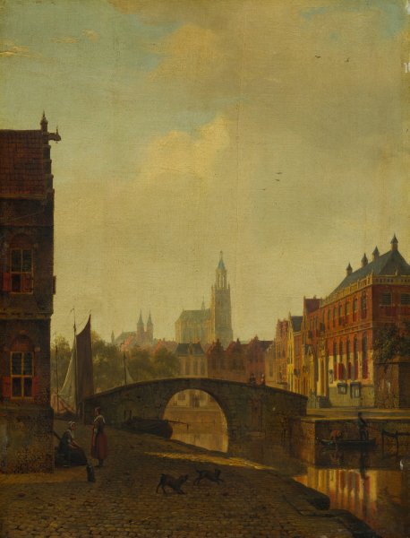 Imaginary View of Arnhem  by George Andries Roth - Hand-Painted Oil Painting Reproduction