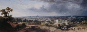 Paris, vu des hauteurs de Montmartre by George Arnald Oil Painting