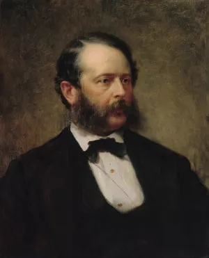 John F. Kensett by George Augustus Baker Jr. Oil Painting