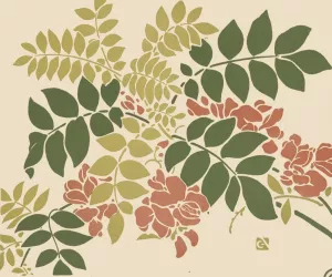 Abstract design based on flowering plants by George Auriol Oil Painting