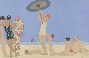 Au Lido by George Barbier Oil Painting