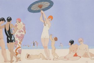 Au Lido by George Barbier Oil Painting