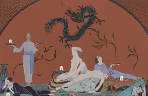 Chez la Marchande de Pavots by George Barbier Oil Painting