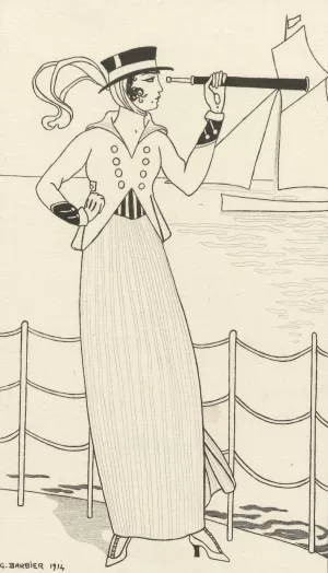 Costume de Yacht by George Barbier Oil Painting