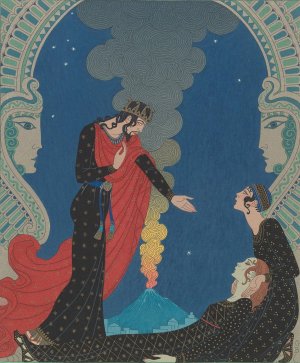 Empedocles and Panthea by George Barbier Oil Painting