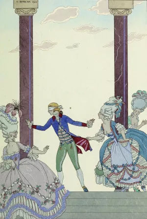 Falbalas et fanfreluches, Colin-Maillard Oil painting by George Barbier