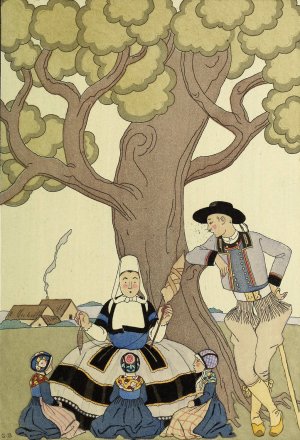 Falbalas et fanfreluches, Il etait une fois by George Barbier Oil Painting